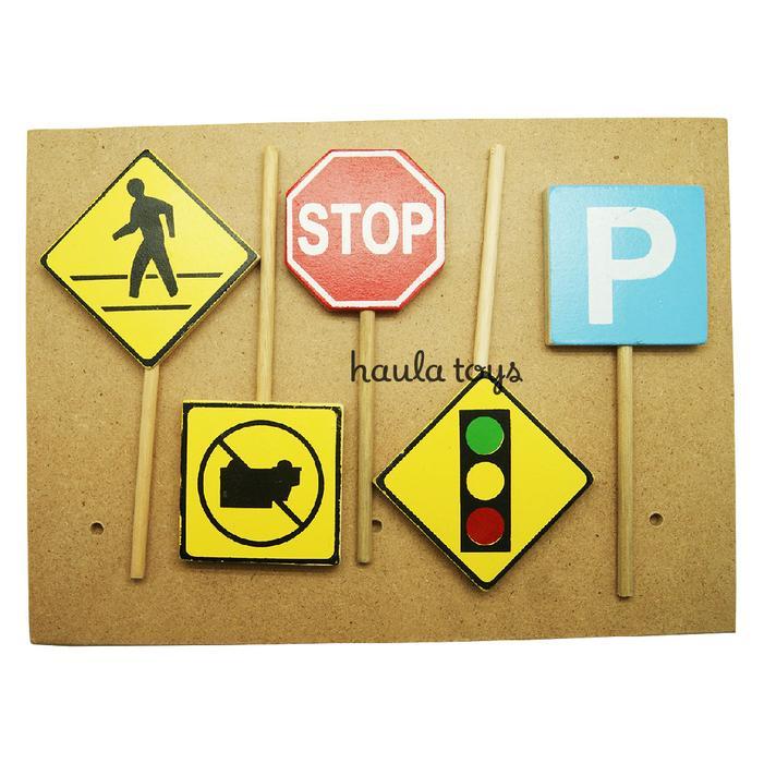 HAULA TOYS || puzzle rambu lalu lintas, rambu-rambu lalulintas, traffic signs Terlaris
