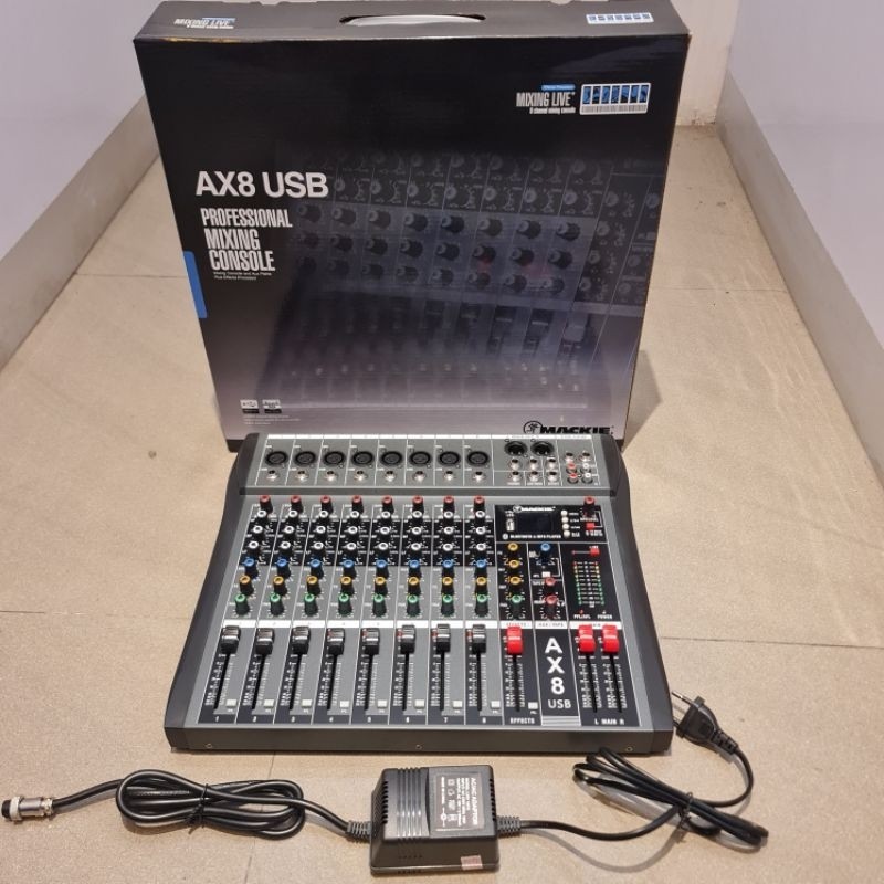 Mixer 8 Channel Mackie Ax8n Equalizer Usb Bluetooth effect vocal