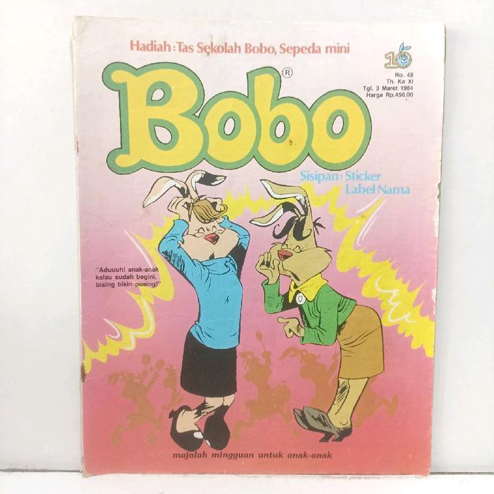 majalah anak jadul langka bobo no 48 th ke XI tgl 3 maret 1984 komik sisipan Deni manusia ikan pak j