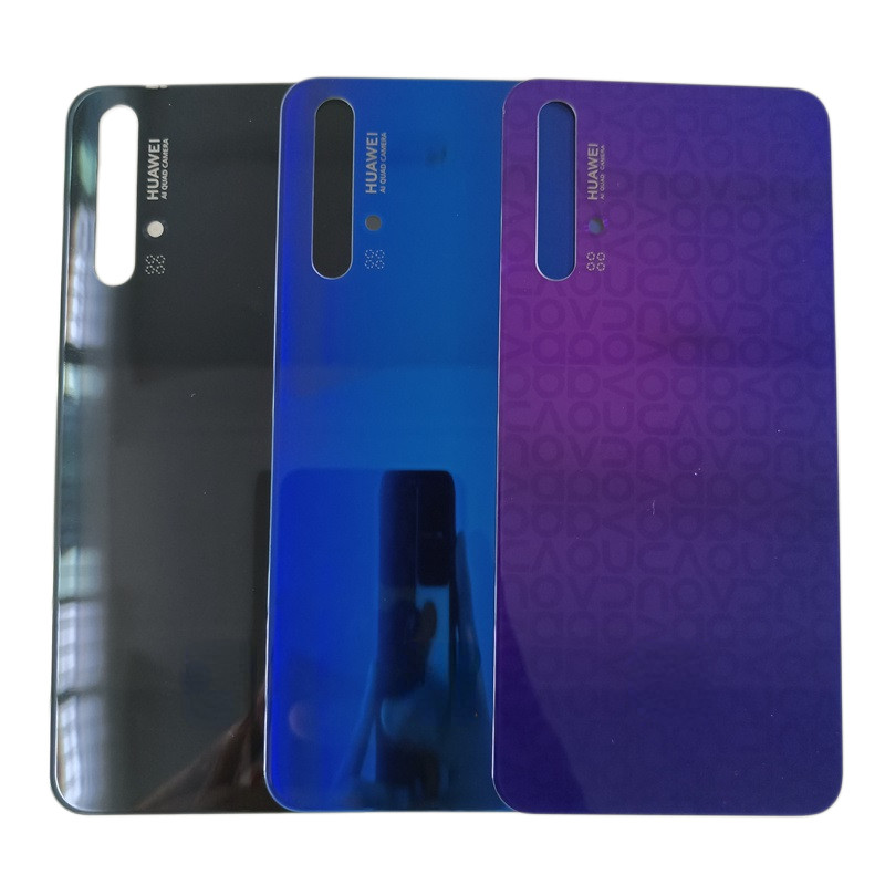 For Huawei Nova 5T Battery Back Cover 3D Glass Panel Rear Door Nova 5T Glass Housing Case With Lens 