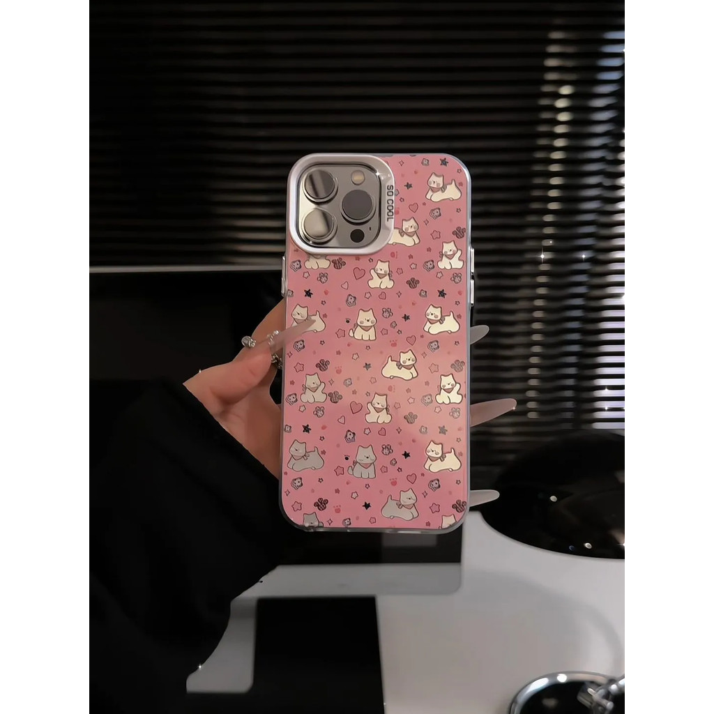 Casing ponsel Anjing Bunga Tembus cocok untuk iPhone X/Xs Xr Xs Max 11 11 PRO 11 PRO Max 12/12 PRO 1