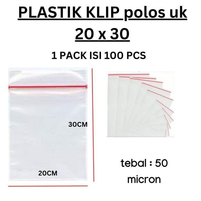 Plastik klip uk 20x30 - plastik Zipper lock - KlipPolos 20x30