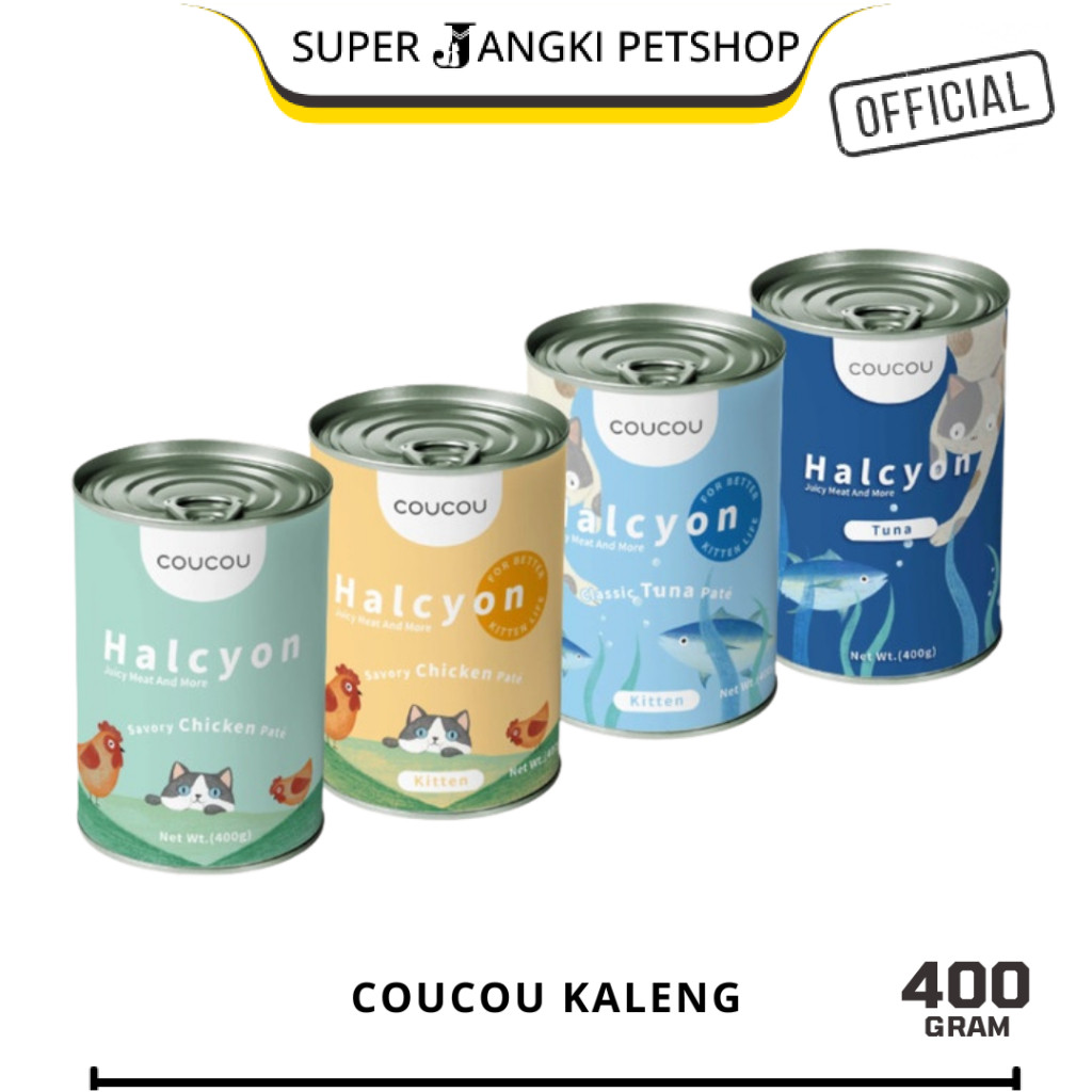 CouCou Halycon Wet Food Kaleng 400gr makanan basah kucing | CouCou Halycon Wet Food Kaleng 400gr mak
