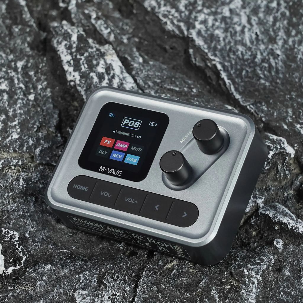 MVAVE Mini Guitar Bass Amp with 154 LCD Color APP Control MultiFunction Desktop Effects Processor Po