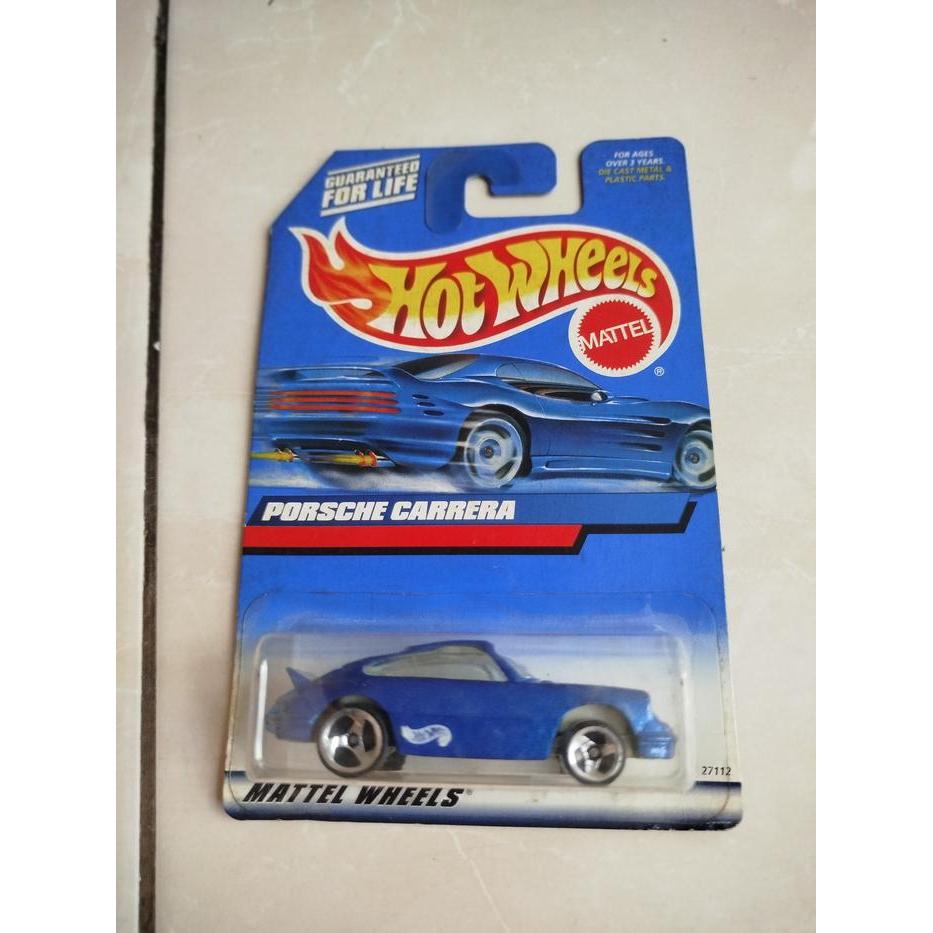 HOTWHEELS HOT WHEELS REG CARD  PORSCHE CARRERA BLUE 27112 RARE