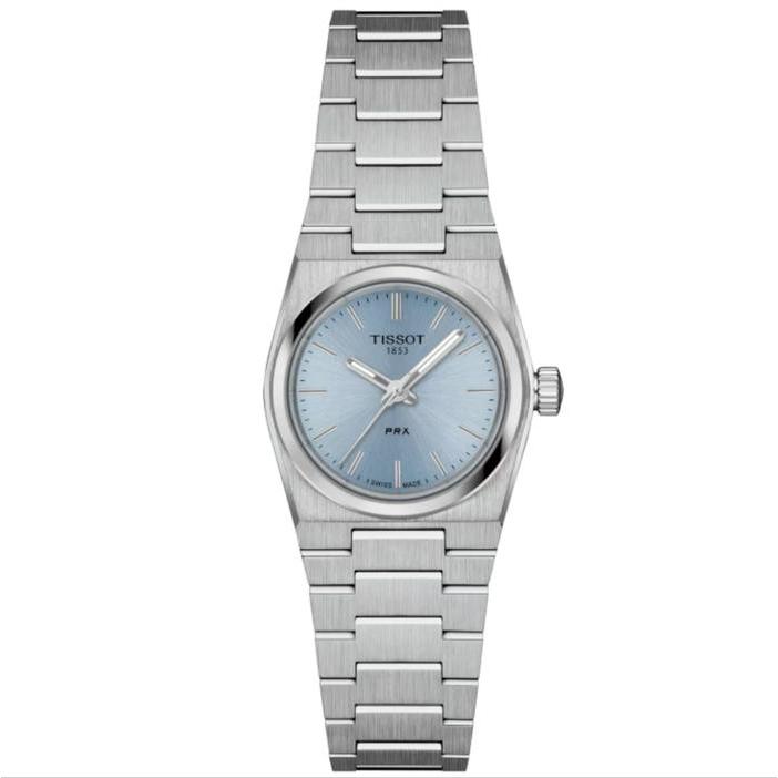 Tissot PRX 25mm Biru Muda Blue Ice Dial Quartz Watch Jam tangan wanita Original T137.010.11.351.00
