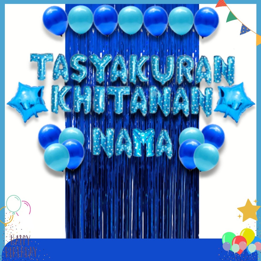 Paket Dekorasi Balon Khitanan Biru