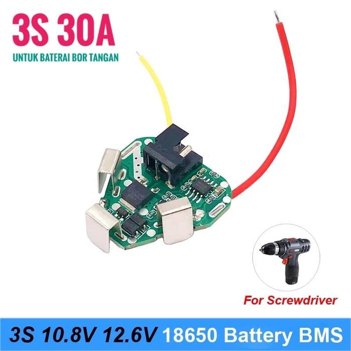 3S 30A Battery Protection Board BMS untuk Baterai Bor Tangan 18650