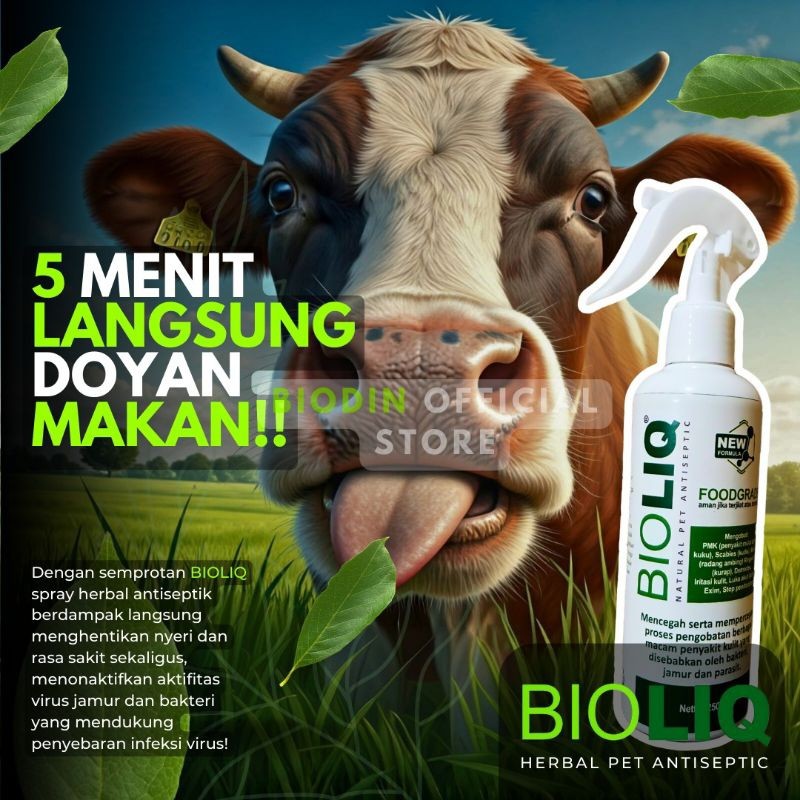 Bioliq Herbal Antiseptik 250ML Obat Scabies/Jamur Kucing Kelinci Anjing Bioliq Antiseptik Herbal Pal