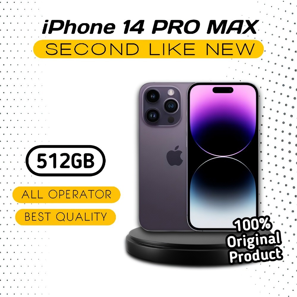 IP 14 Pro Max 128GB Second Ori Fullset Mulus