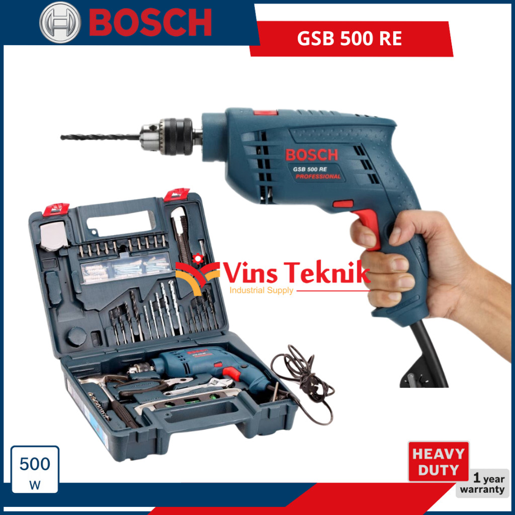 Mesin Bor Tembok Bosch GSB 500 RE Mesin Bor Set Bosch GSB500RE