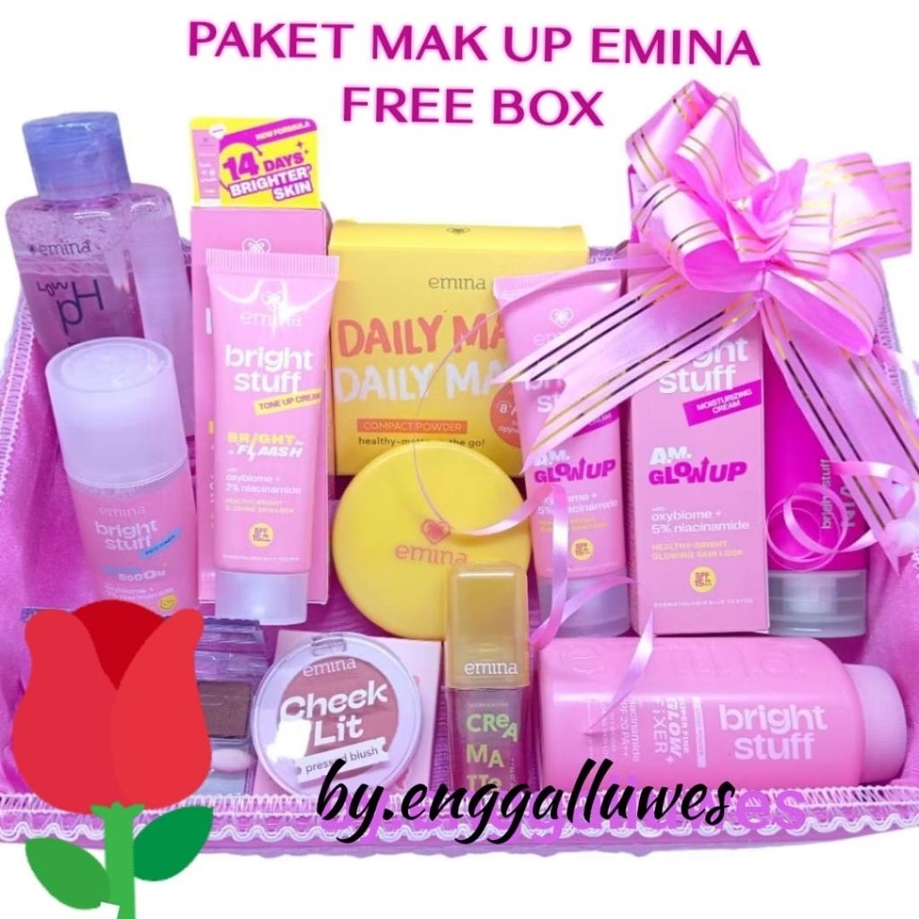 PAKET SESERAHAN EMINA MAKE UP KOMPLIT//PAKET HAMPERS EMINA SKINCARE