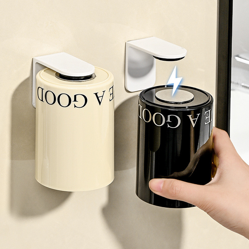 Creative Magnetic Toothbrush Cup No Drilling Wall Mount Oral Care Cup With Magnet Multifunction Hous