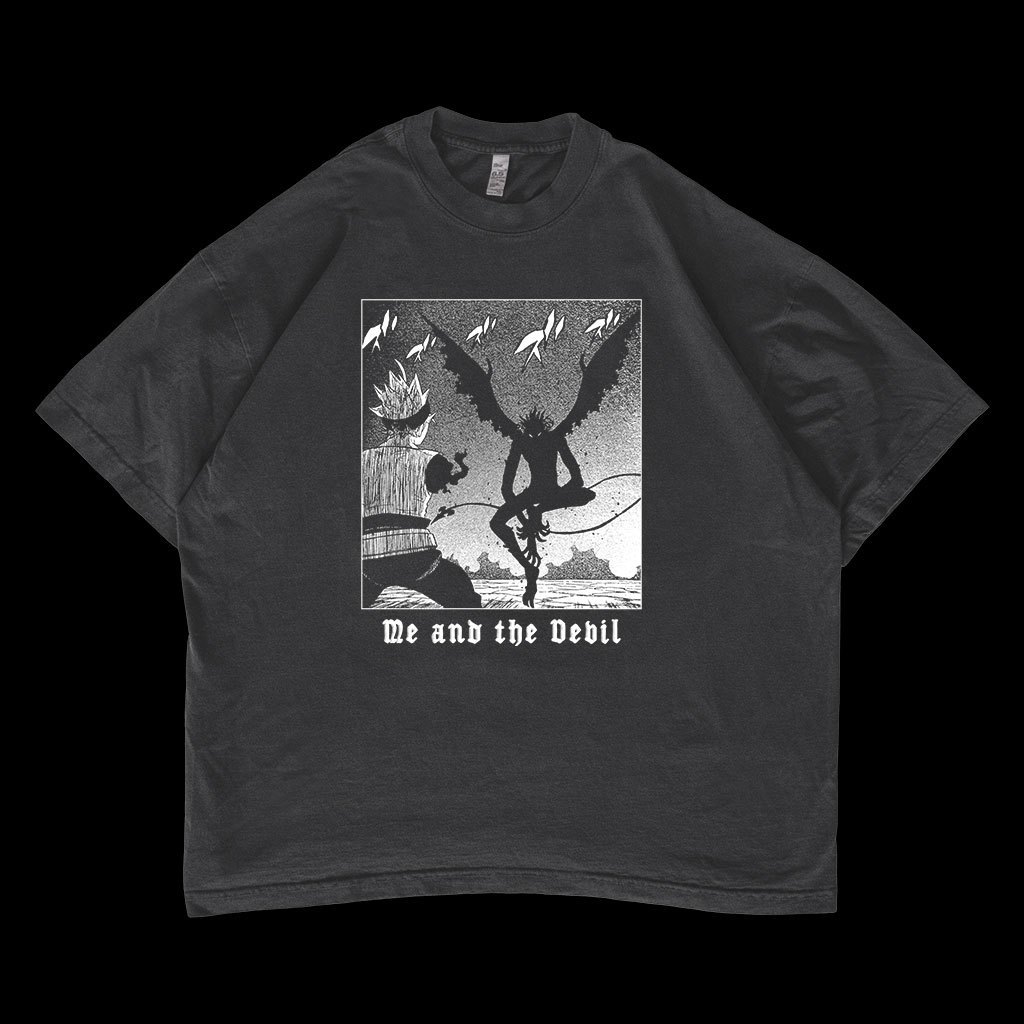 Kaos Black Clover Asta & Liebe Oversized T-shirt Anime #02 Unisex Tee