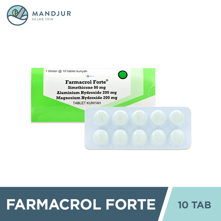 Farmacrol Forte 10 Tablet - Meredakan Gejala Maag obat maag ampuh, obat maag tablet, obat maag manju