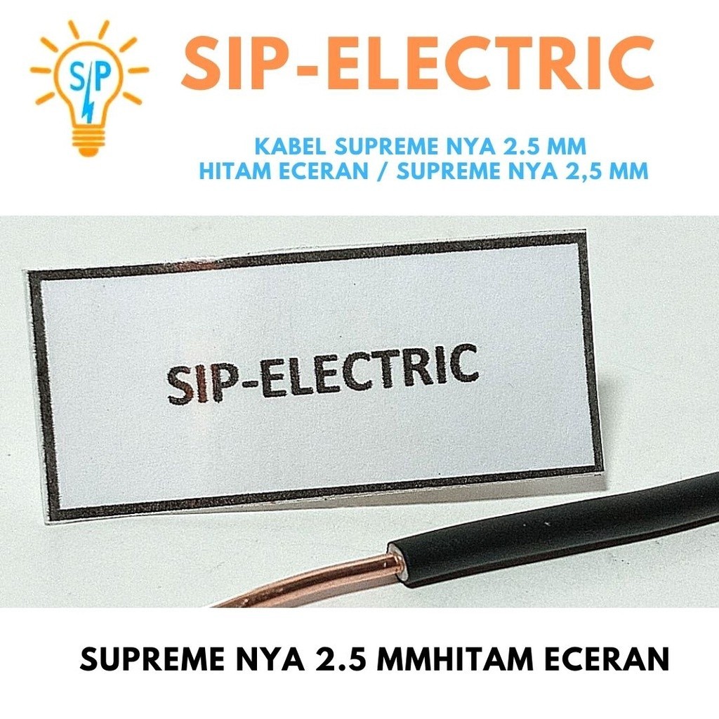 Kabel Supreme Nya 2.5 Mm Hitam Eceran / Supreme Nya 2,5 Mm