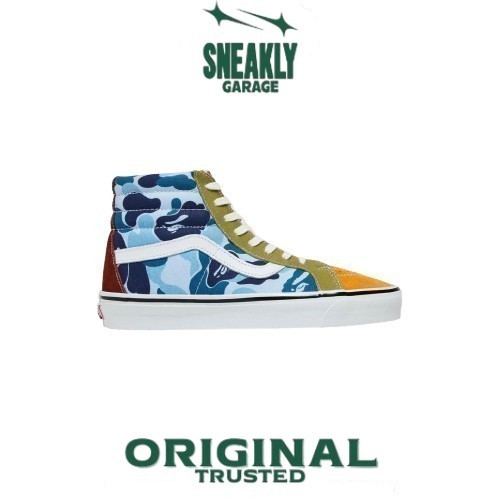Sepatu Vans SK8-HI 36 DX x BAPE 'Multi Camo'  Sneakers Unisex
