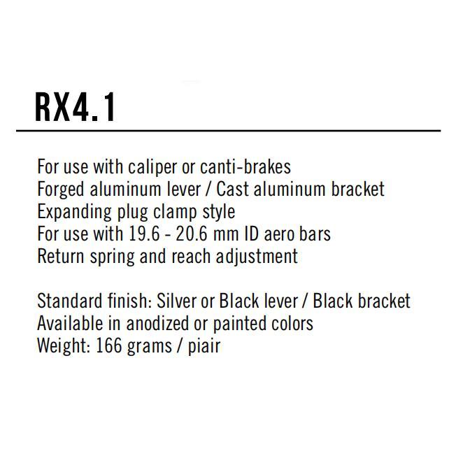 Brake Lever Tanduk Tektro Rx4.1 Handle Rem Bullhorn Sepeda Triathlon Fixie Cansucc Tt Stang Chrome