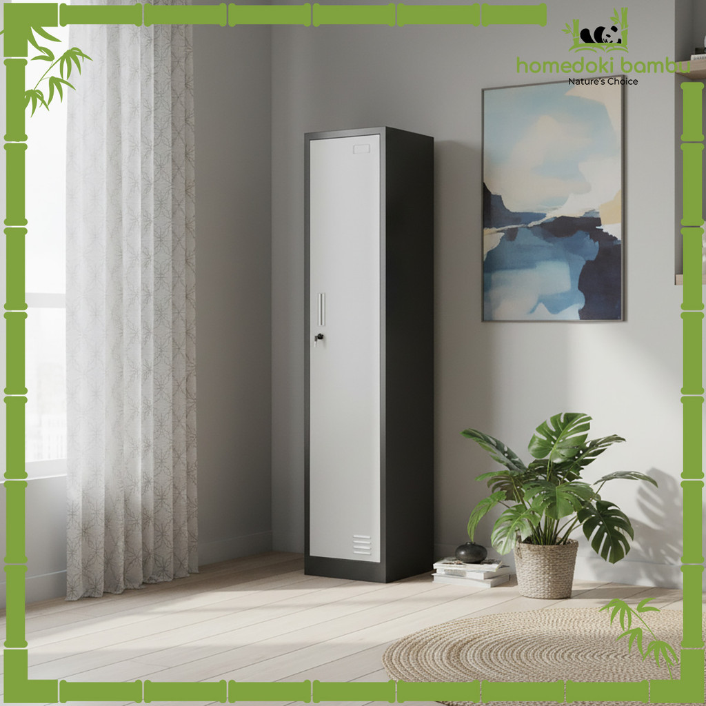 Homedoki Bambu - Lemari Arsip Sekolah/Lemari Arsip Kantor/Lemari arsip besi kaca/Lemari Besi Arsip