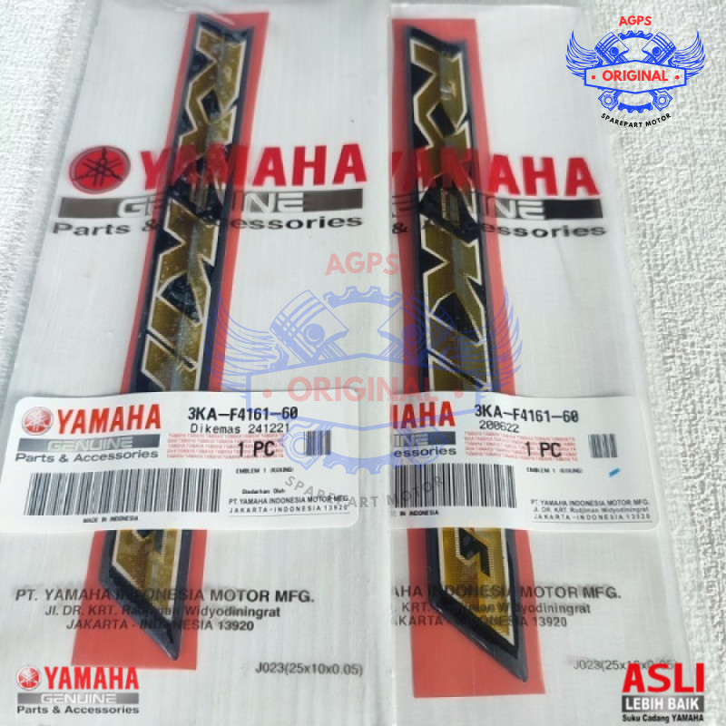 EMBLEM BOX AKI RX KING 2007 2008 PEREDAM ORIGINAL  3KA-F4161-60