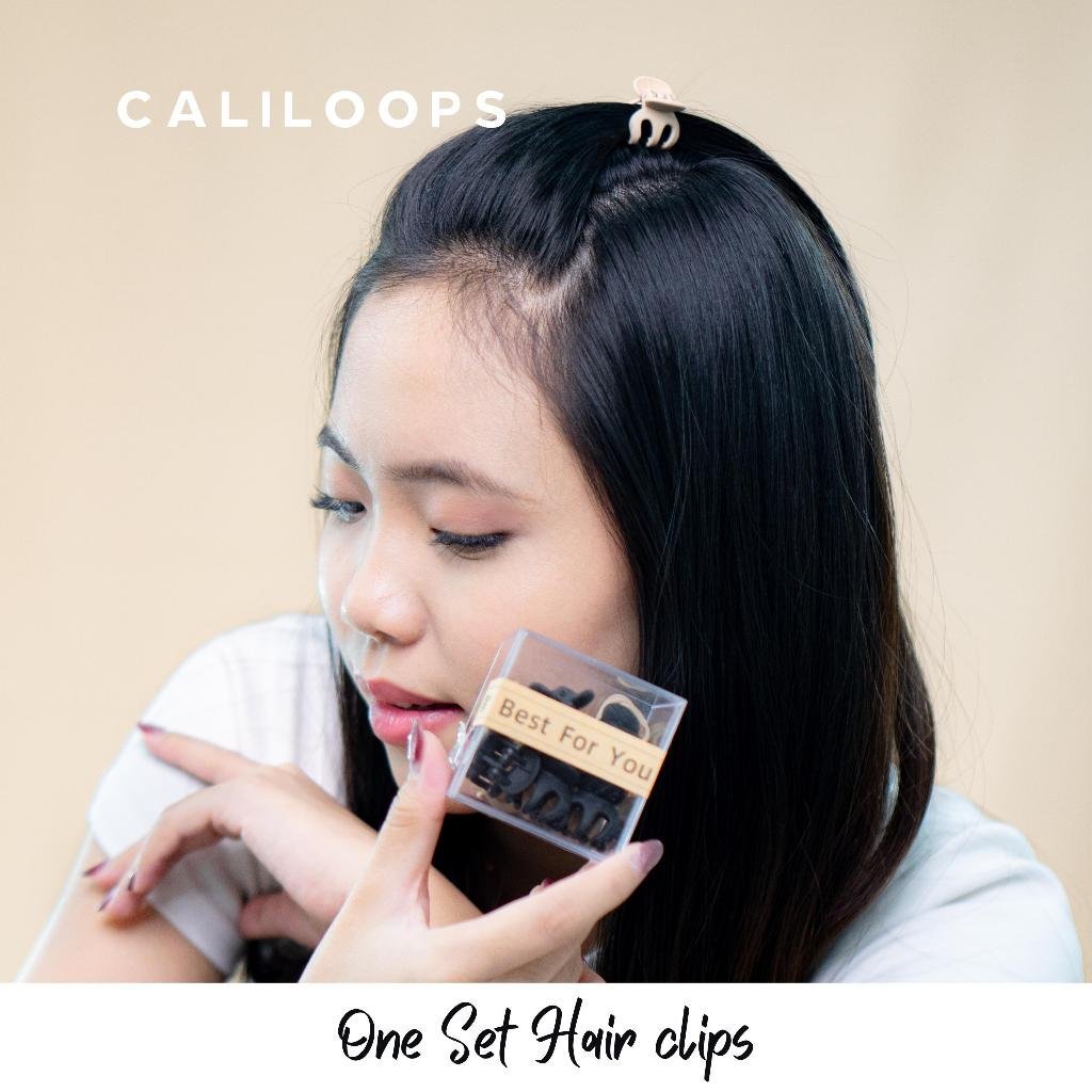 Caliloops 1 Set 10 Pcs Jepit Rambut Poni Mini Hair Claw Wanita Eunjin