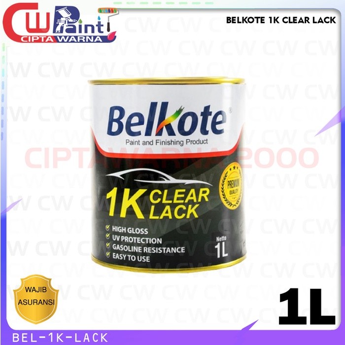 Clear Coat Pernis Varnish BELKOTE 1K Clear Lack cat kayu mobil 1 Liter