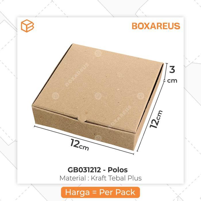 Box Dus Kotak Kemasan Packaging Masker Gift Cookies Kue | GB031212 - Brown Polos