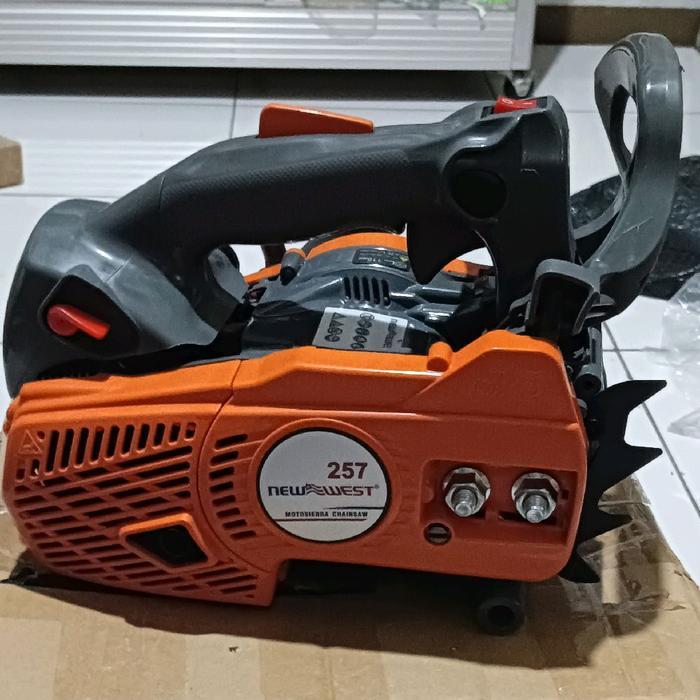 chainsaw tophandle new west 257 12inch original/mesin potong kayu mini new west