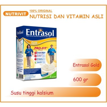SUSU ENTRASOL GOLD COKLAT/VANILA 600 GRAM