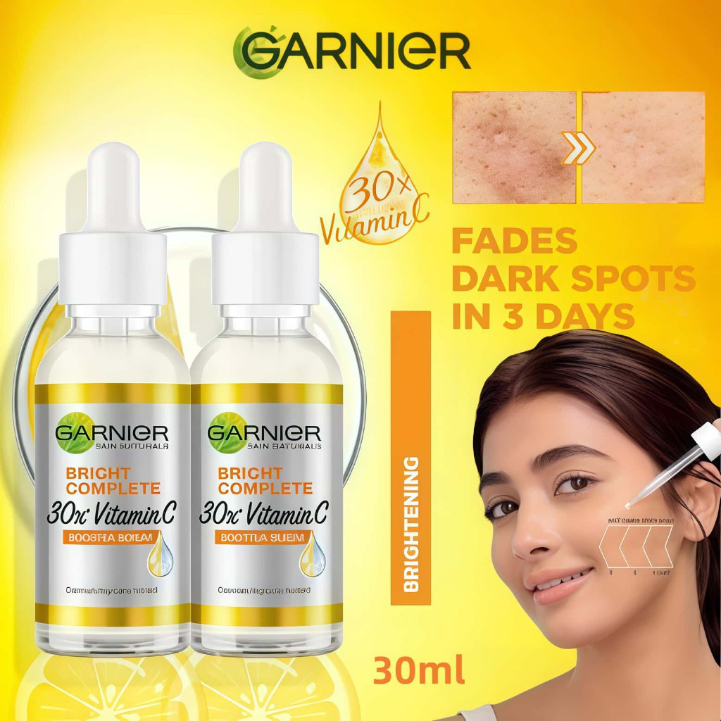 *ORI&EXP 2028* Garnier Serum Vitamin C Bright Complete Vitamin C 30x Booster Serum 30 ml / Brighteni