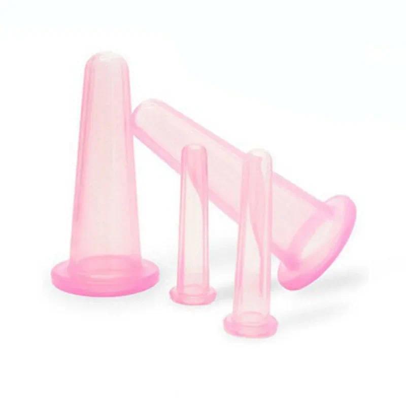 4 Pcs Facial Cupping Set Silicone Vacuum Cupping Cups Facial Cupping Treatment Anti Aging Beauty Too