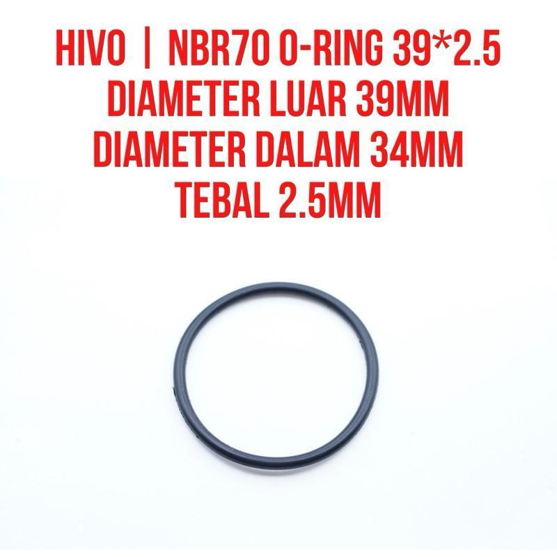 Oring 2.5x34 2.5*34 2.4 x 34 mm Seal Sil NBR70 Tebal 2.5mm Diameter Dalam 34mm Tahan Panas | Oring H