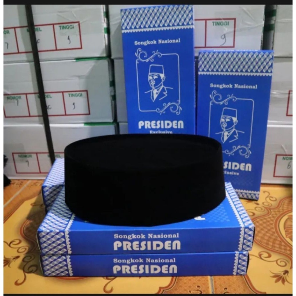 Promo Ramadhan Peci Anak SD,SMP Dan SMA Hitam Songkok Cap Presiden / Peci Songkok Dewasa