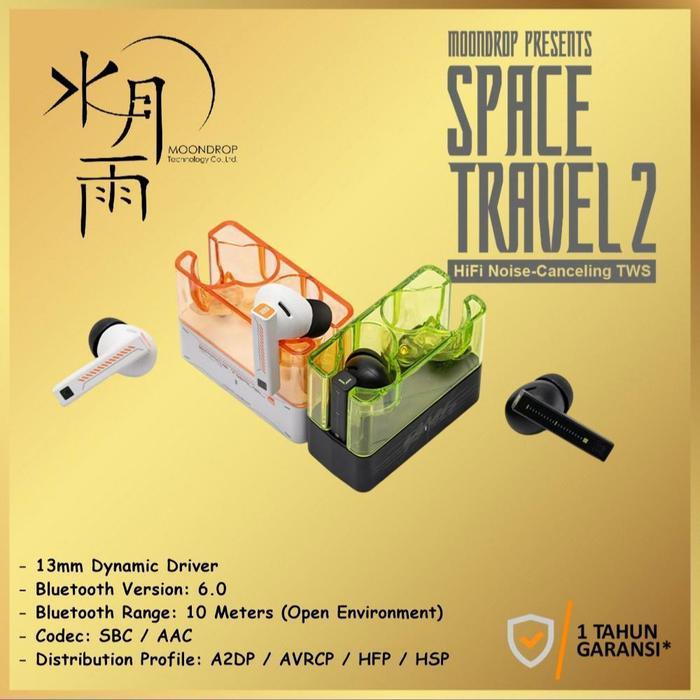 (Acome Audio) Moondrop Space Travel ANC Dynamic Driver TWS True Wireless Earphones - Space Travel 2 