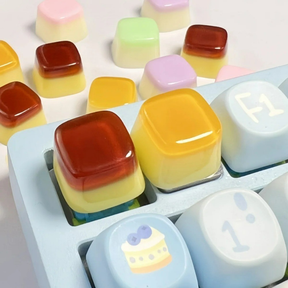 3D Jelly Drop Glues Puddings Keycap Resin Keycap for Meanical Keyboards Key cap