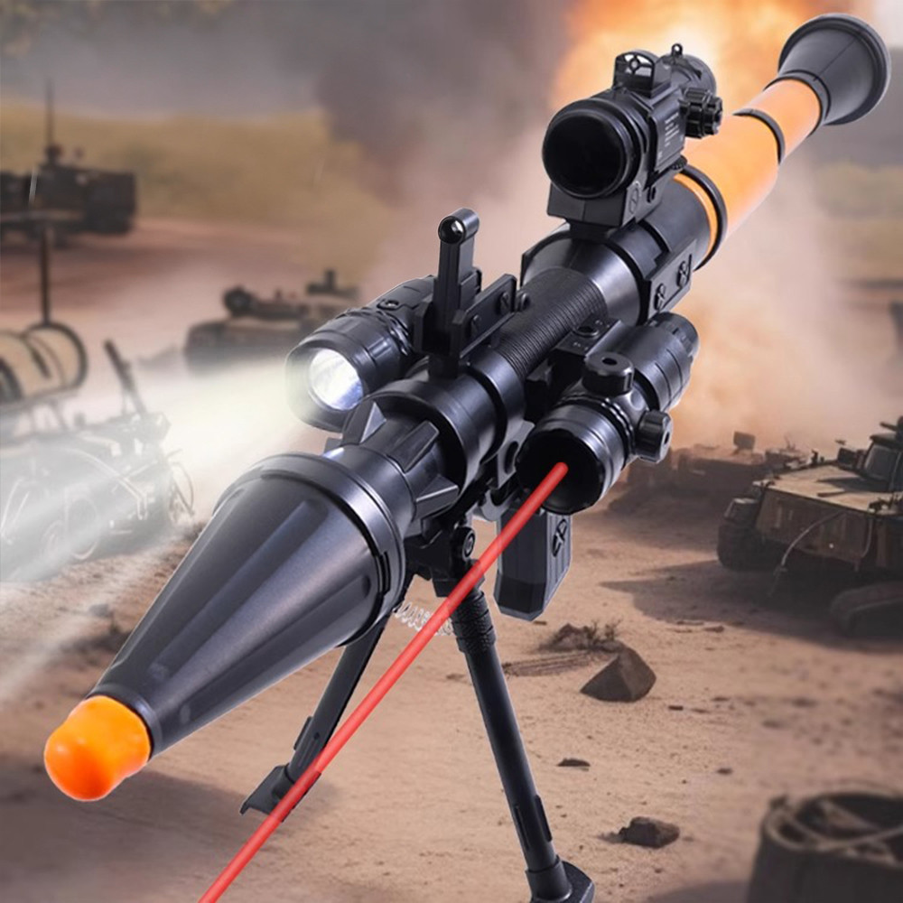 Tactical RPG Toy Rocket Launcher Childrens Launcher Soft Bullet Toy  Complete Set Outdoor Boys CS Sh