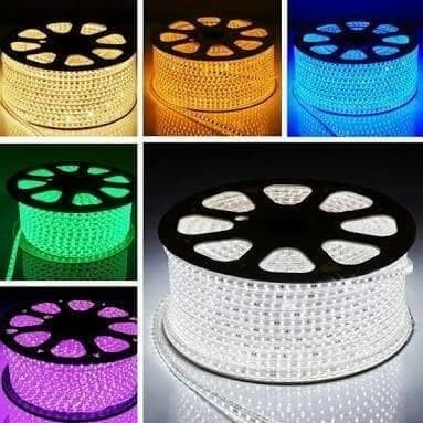 PAKET 5050 Lampu Led Strip Selang 5050 10M-15M-20M-30M  Lampu + Colokan 5050 Lampu Hias Cafe Led Str