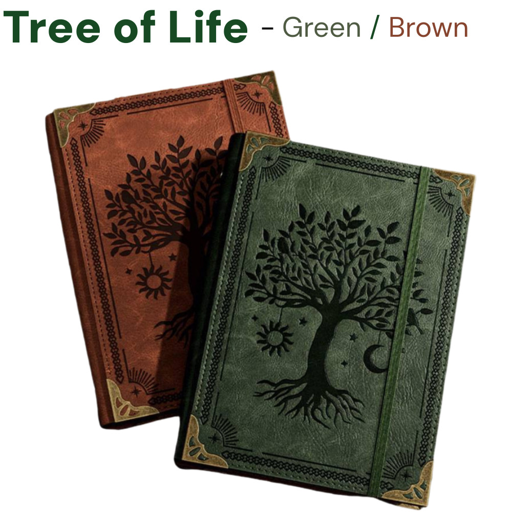 Leather Traveler's Notebook Retro Handmade ary Portable Sketbook Cowhide Gift Tree of Life Notebook 