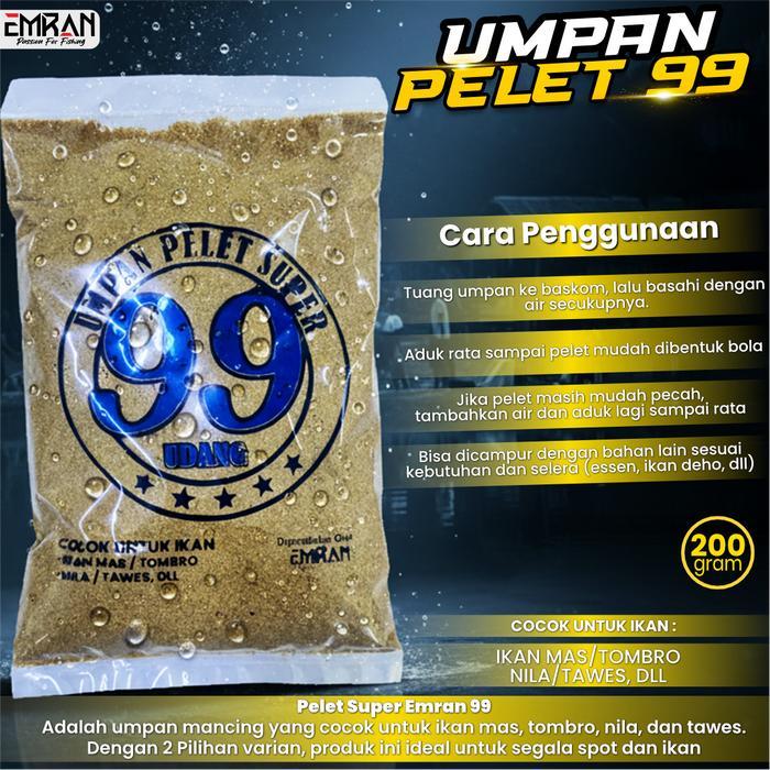 Udang Umpan Mancing Pelet Super Emran 99 Banyak Varian - Udang Biru
