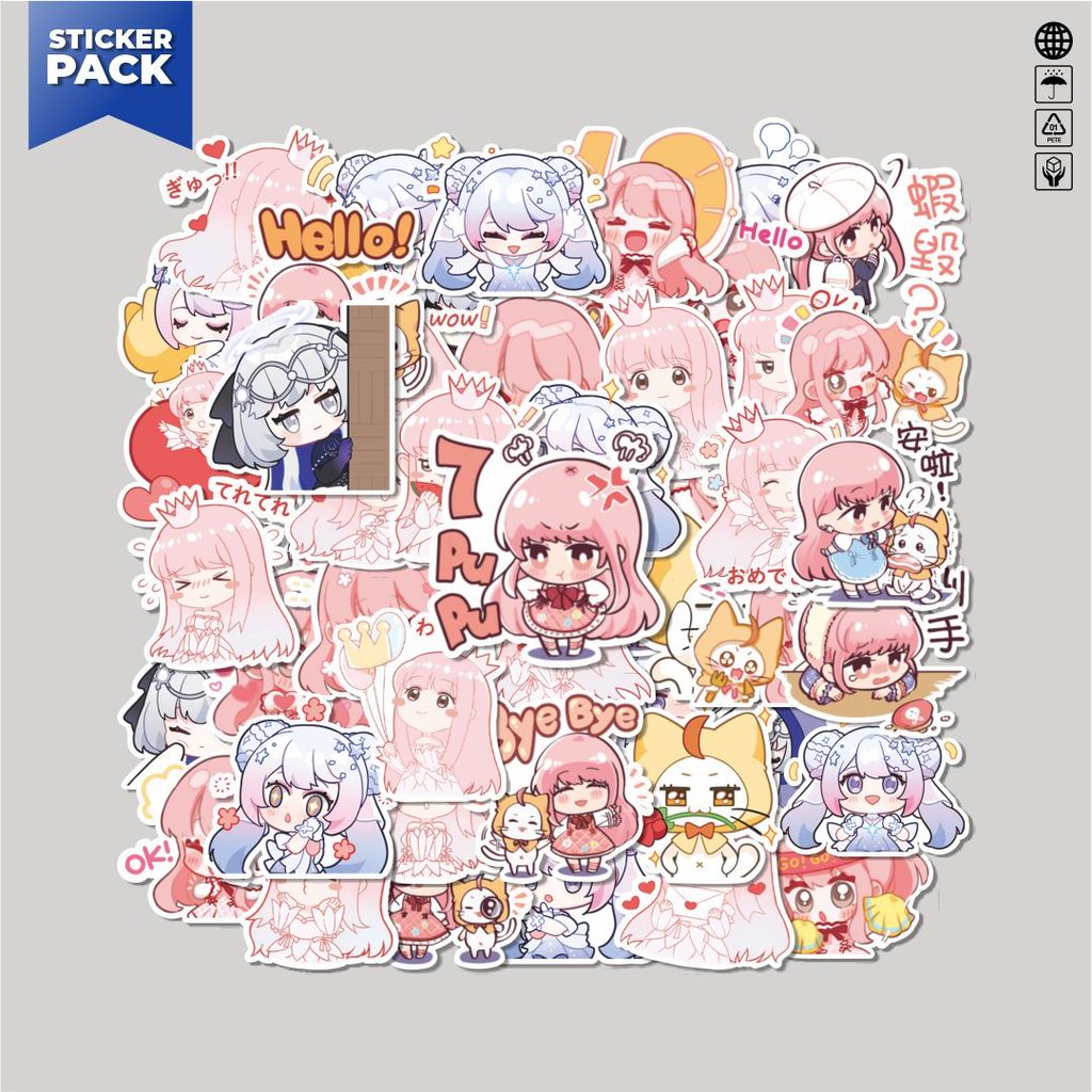 [100PCS]Stiker Pack Stiker Shining Nikki Aesthetic Vinyl Anti Air Dekorasi Sticker Laptop Buku Journ