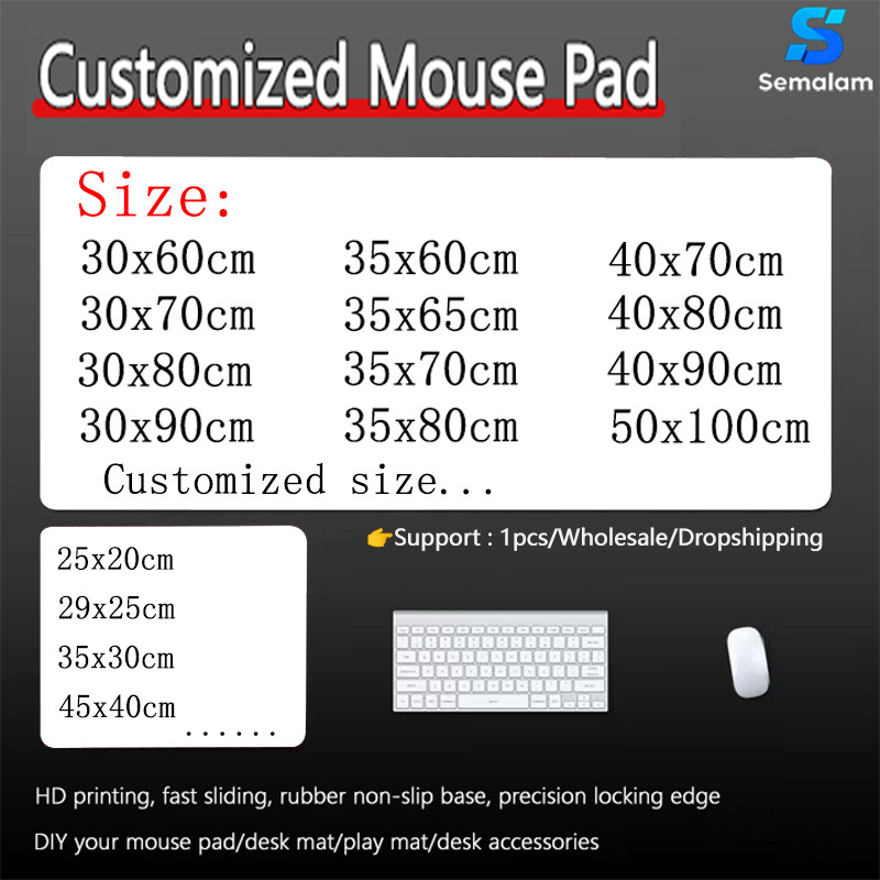 Customized Mouse Pad HD Print Large Playmat Gaming Custom Mat XXL Size Gamer Office Mousepad OEM Log