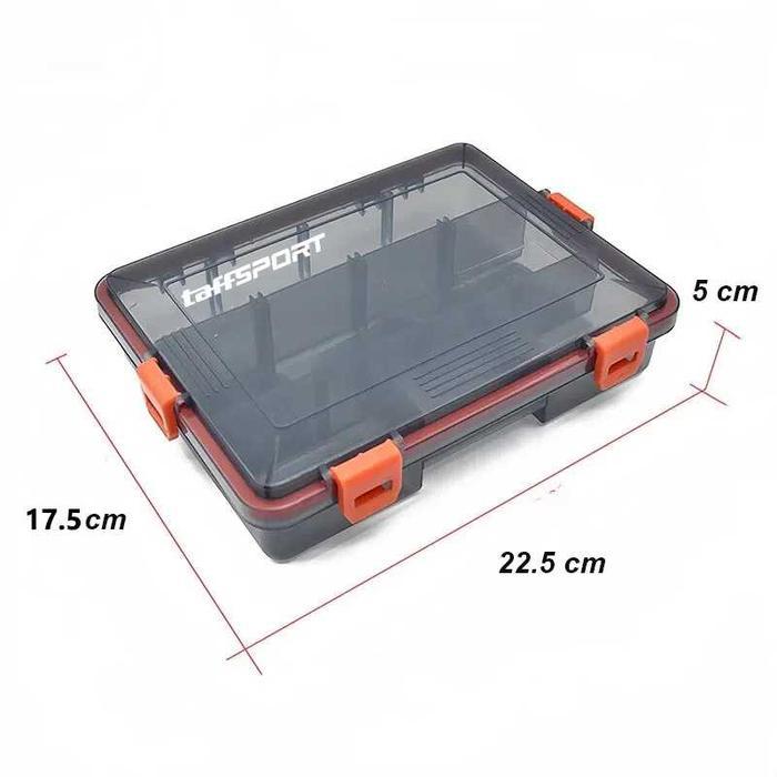 TaffSPORT Kotak Perkakas Kail Umpan Pancing Fishing Box 11 Slot Organizer Alat Mancing Tool Box Komp