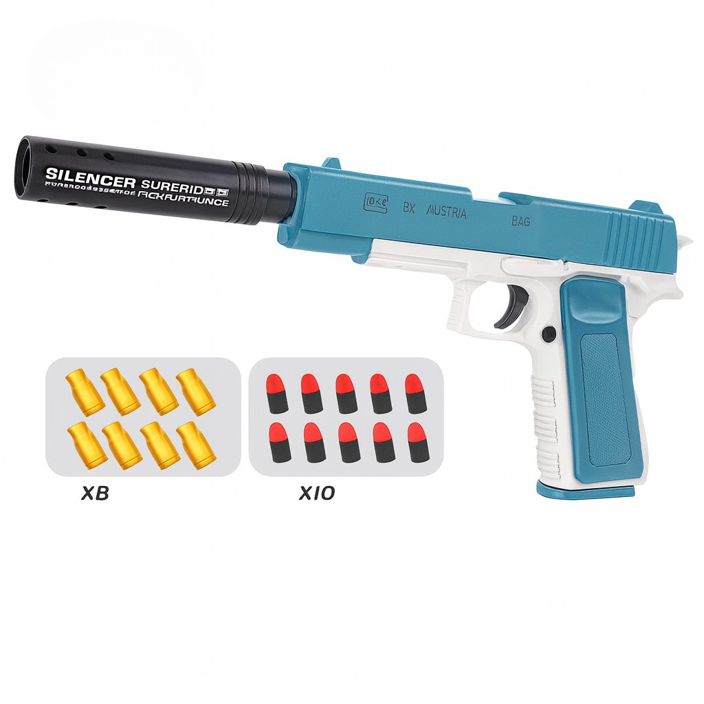 Mainan Anak PISTOL PLASTIK Tembakan Eva Soft  Series 1911