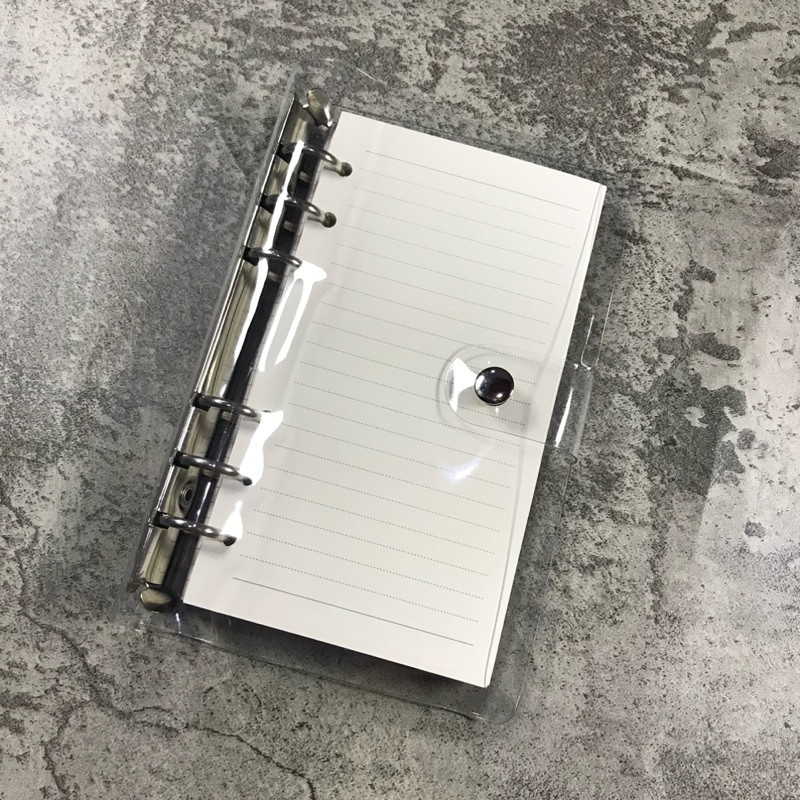 BINDER A6 CUSTOM / 6 LUBANG AESTHETIC / TRANSPARANT BAHAN PVC LENTUR