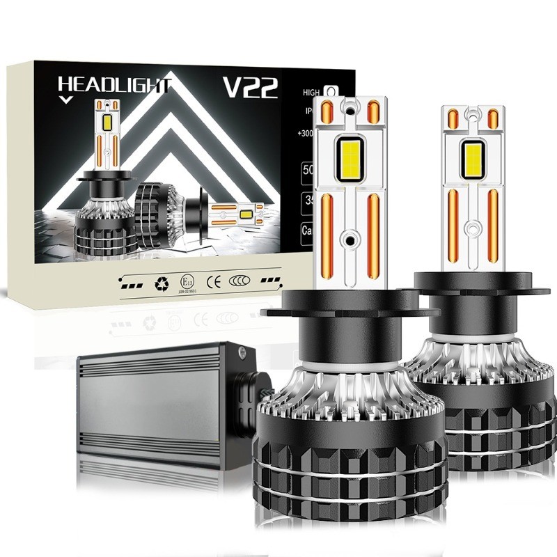 Double Copper Tube High Power Car LED Headlight H4 H7 Headlight 12V Universal 120W/Pair H1 H3 H9 H11