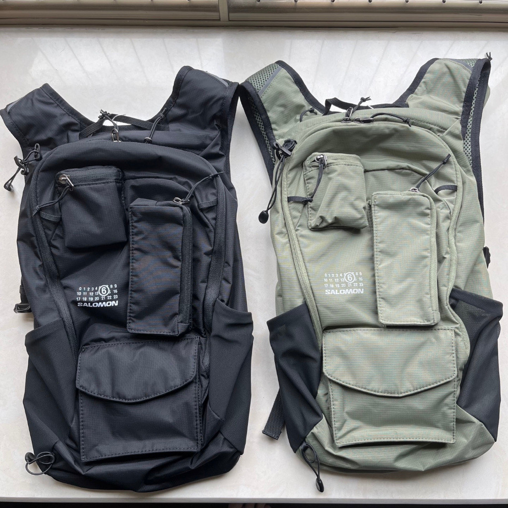 ori Tas gunung co-branded MM6×Salom kasual tren multifungsi backpack