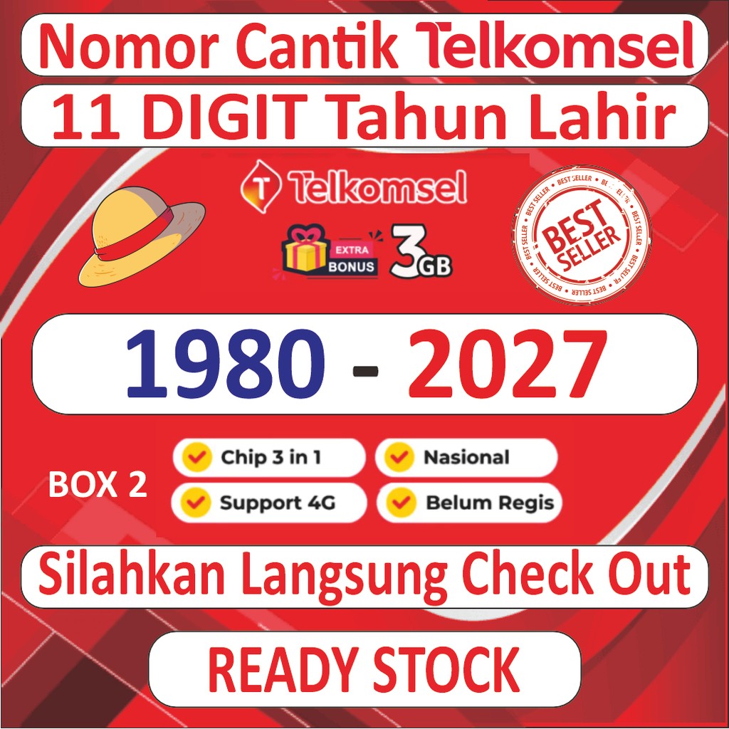 Nomor Cantik Telkomsel Simpati  11 Digit  Tahun Lahir -  Perdana Cantik Telkomsel Simpati Tahun Lahi