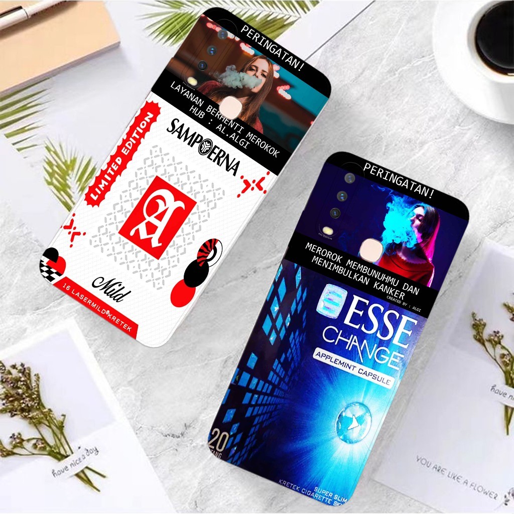 Softcase Pro Camera Untuk Vivo Y12 / Y17 - Softcase Terbaru New Walpaper Gambar Smoke Rokok Keren  E