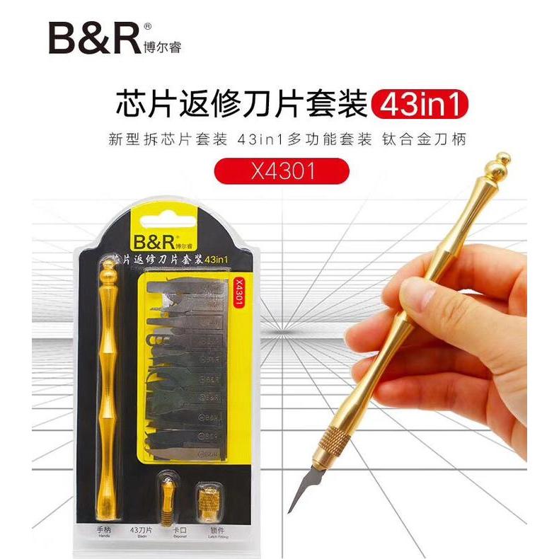 B&R X4301 43 in 1 Pisau ic / Pisau Bedah Original