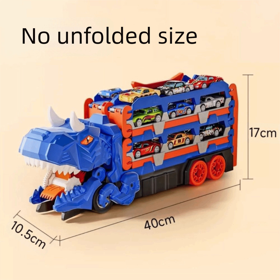 Foldable Track nosaur Foldable Truck Toy Transforming Molded Racing Cars nosaur Race Track Toys Meta